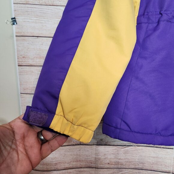 NFL Team Apparel Women's S Fuzzy Hoodie Full Zip Minnesota Vikings Quilted Inner - Picture 14 of 16